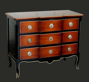 Chest A ressaut Argenson with 3 drawers