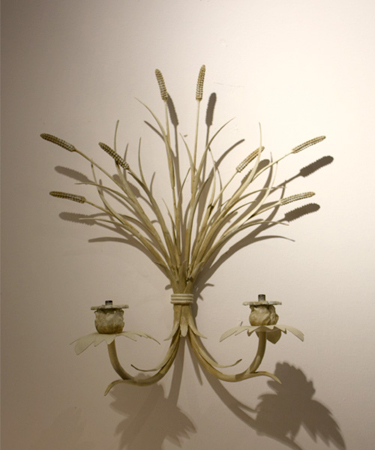 Ears of wheat wall sconce